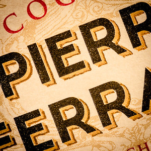 Pierre Ferrand Cognac label (detail), photo © 2015 Douglas M. Ford. All rights reserved.