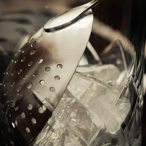Julep strainer (detail), photo © 2013 Douglas M. Ford. All rights reserved.