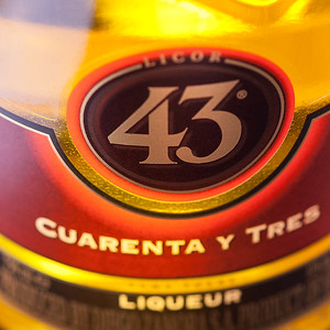 Licor 43 (label detail), photo © 2014 Douglas M. Ford. All rights reserved.